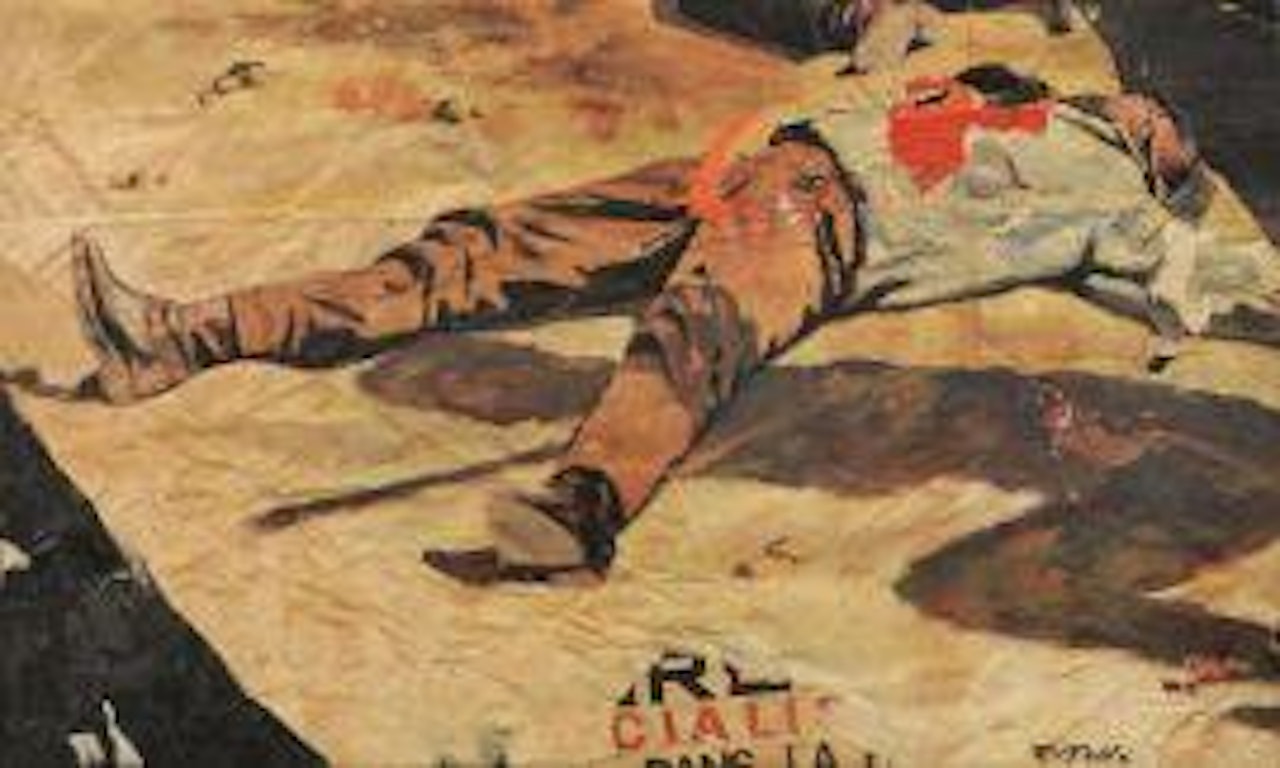 The wounded by Mimmo Rotella