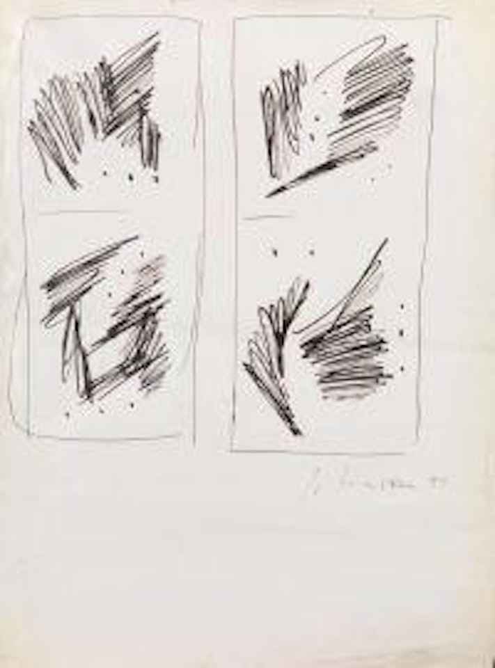Studies for space concept by Lucio Fontana