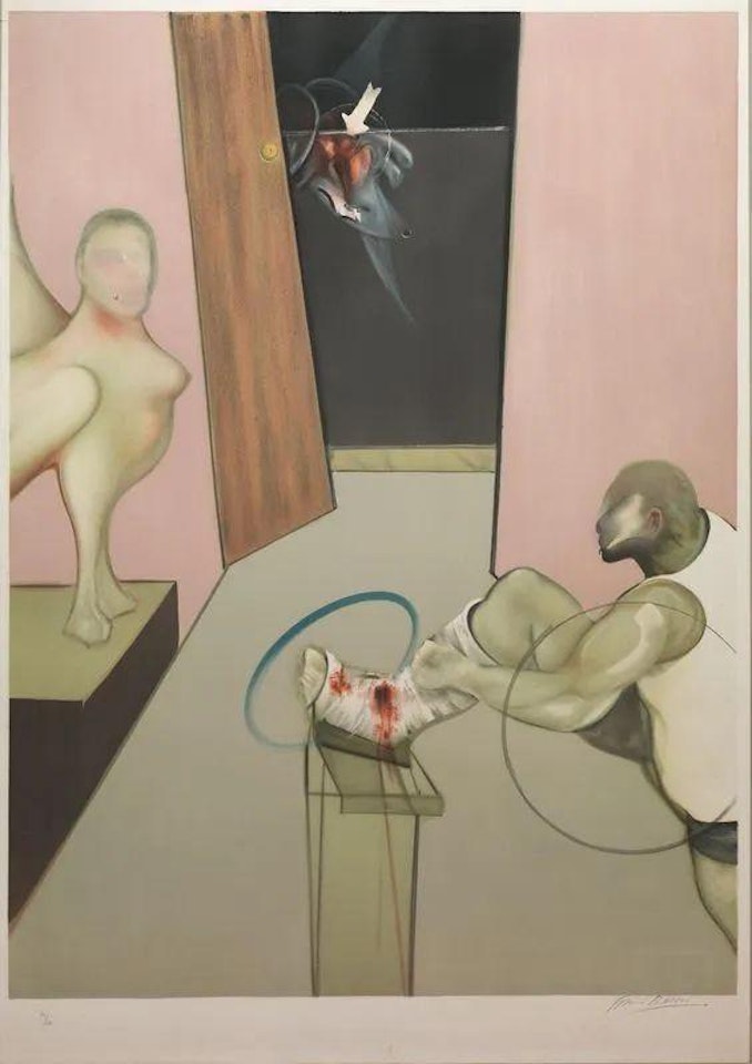 OEDIPE ET LE SPHINX D"APRèS ENTRY by Francis Bacon