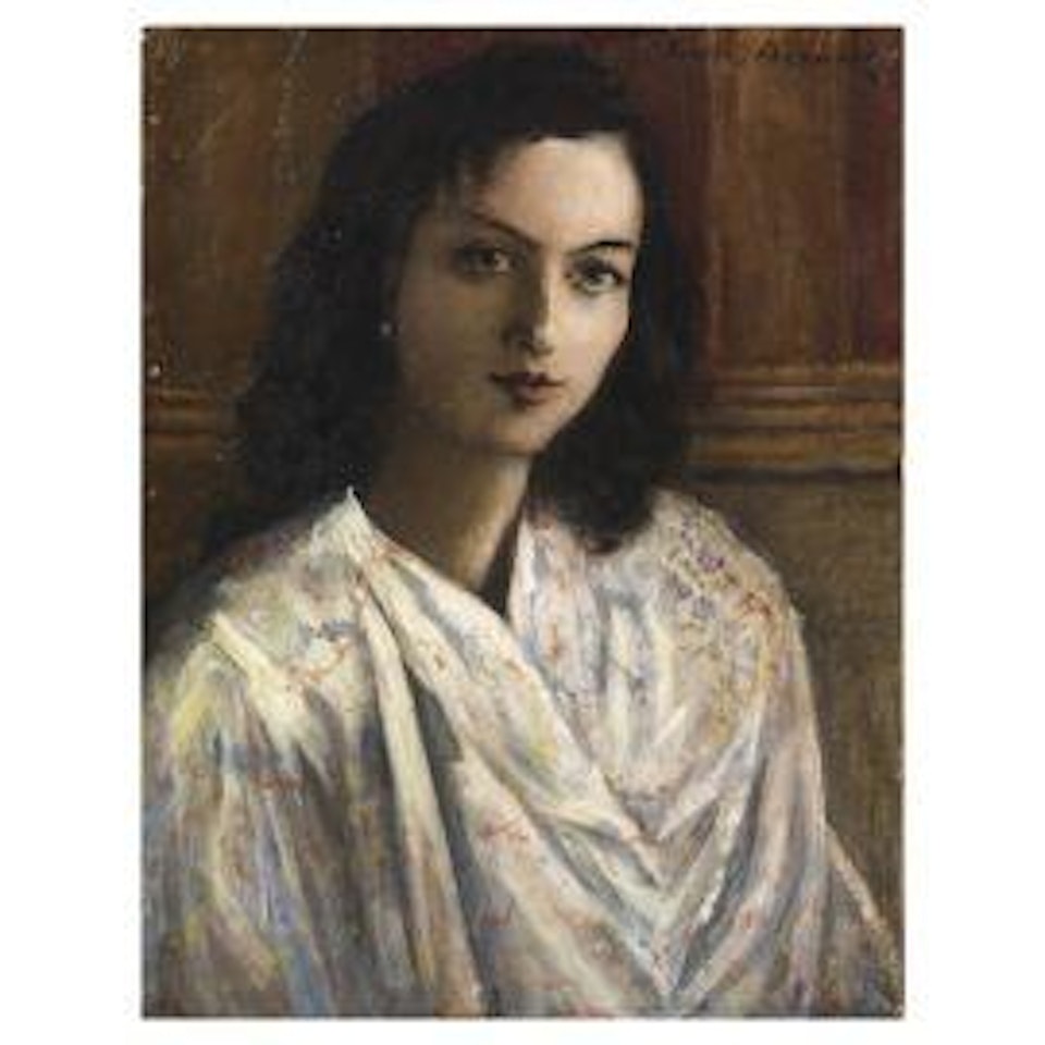 PORTRAIT OF WOMAN IN WHITE by Emile Bernard