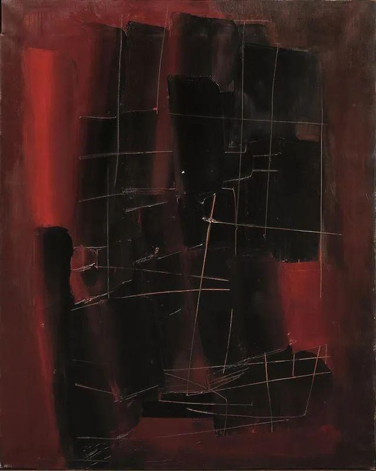 SHIP"S BAIL (RED AND BLACK) by Alfredo Chighine