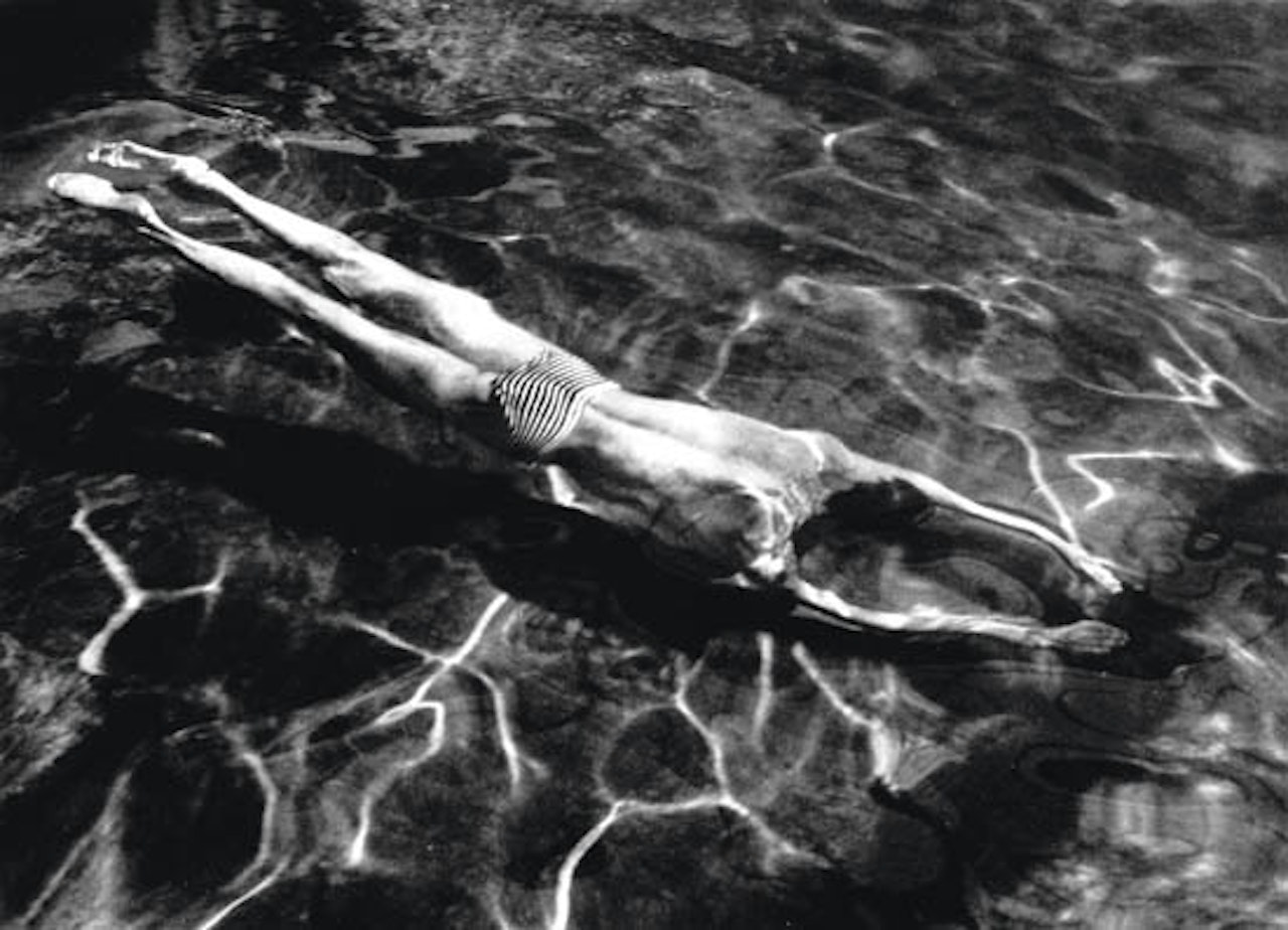 Underwater swimmer, Esztergom, Hungary by André Kertész