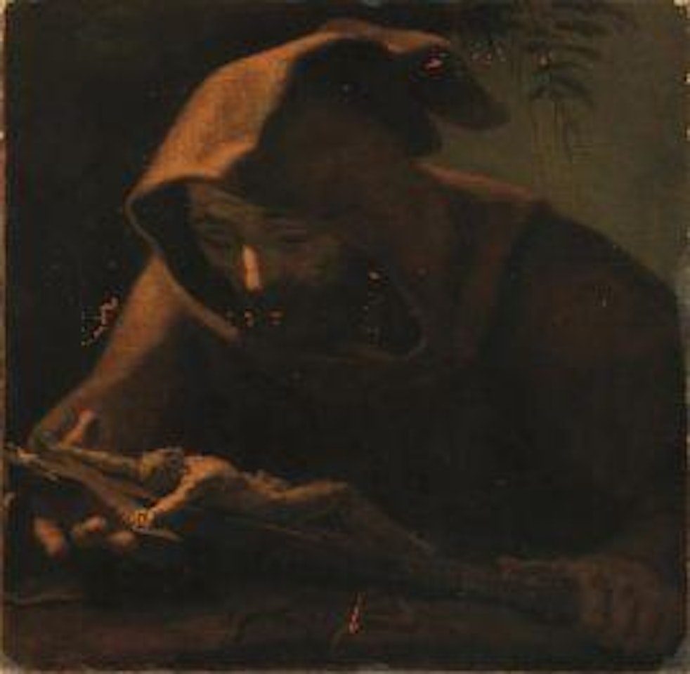 SAINT FRANCIS IN ADORATION OF THE CRUCIFIX by BOLOGNESE SCHOOL