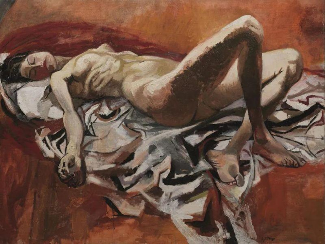 RECLINED NUDE by Renato Guttuso