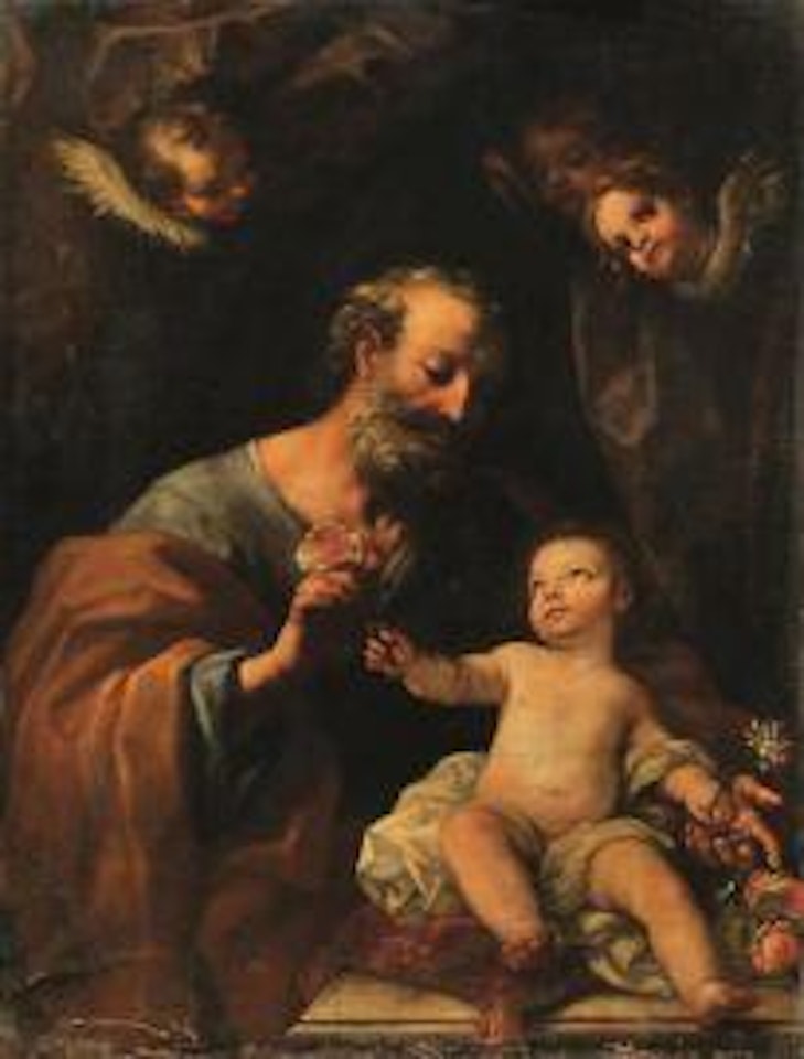 SAINT JOSEPH AND CHILD JESUS by Roman School