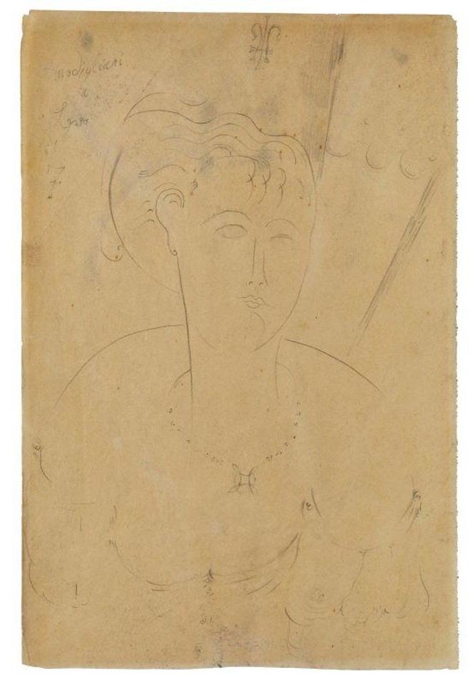 Portrait dedicated to Lysa by Amedeo Modigliani