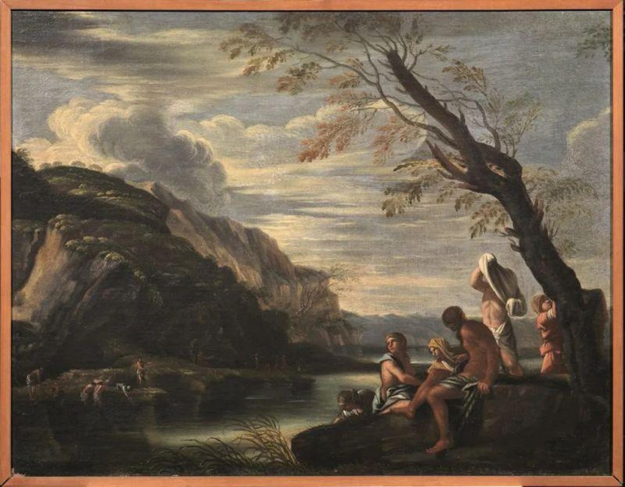 LANDSCAPE WITH BATHERS by Roman School