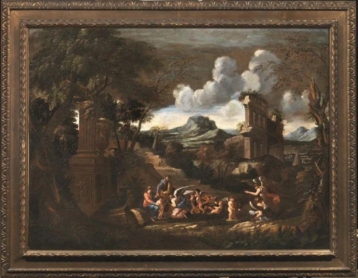 REST FROM THE FLIGHT INTO EGYPT by Roman School
