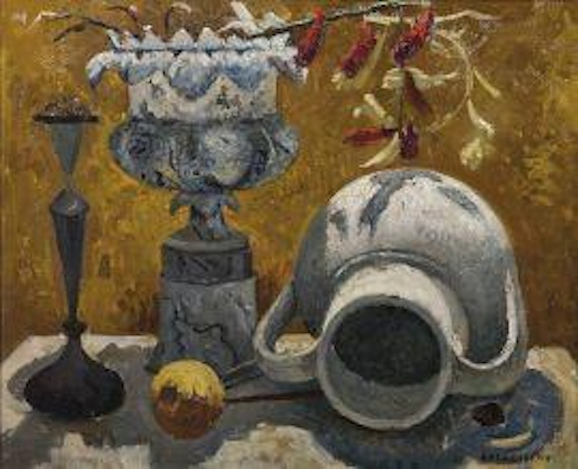 STILL LIFE WITH VASES AND FLOWERS by Giovanni Colacicchi