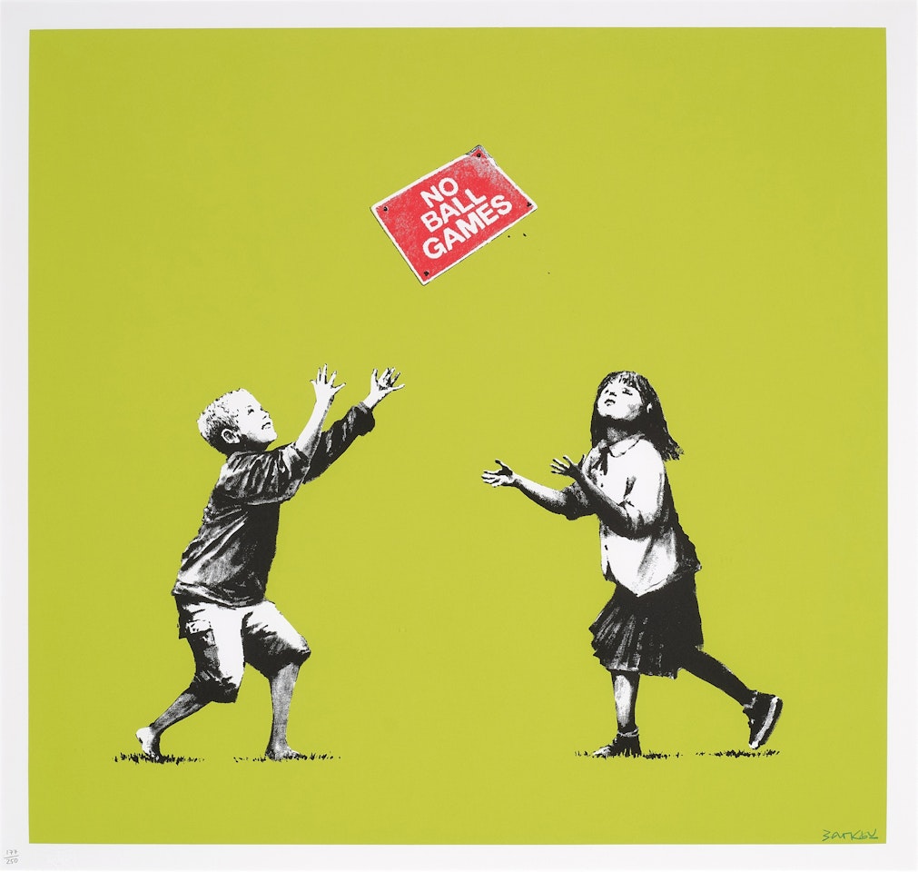 No Ball Games (Green) by Banksy