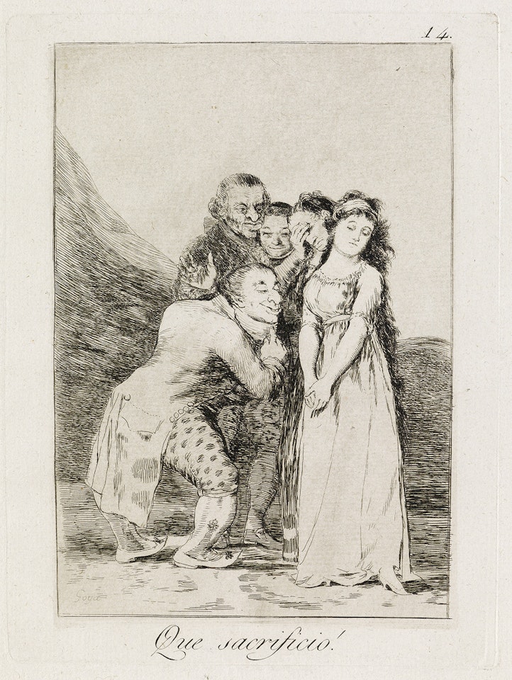 Que sacrificio! by Francisco José de Goya
