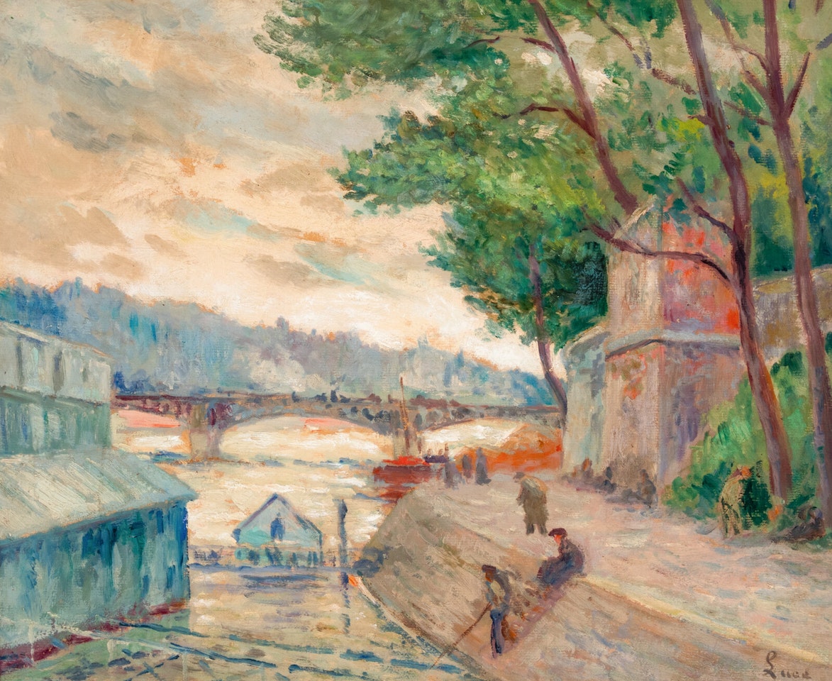 Le Bateau-Lavoir, Paris (Bords de Seine) by Maximilien Luce