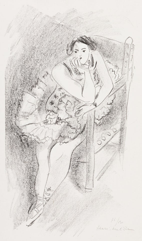 Danseuse au fauteuil en bois by Henri Matisse