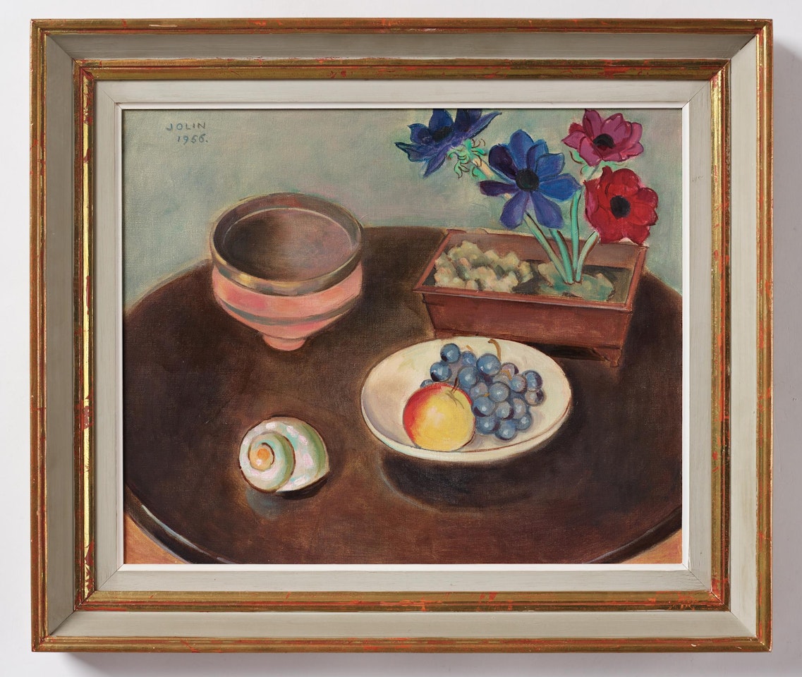 "Blomster med fruktfat och snäcka” by Einar Jolin