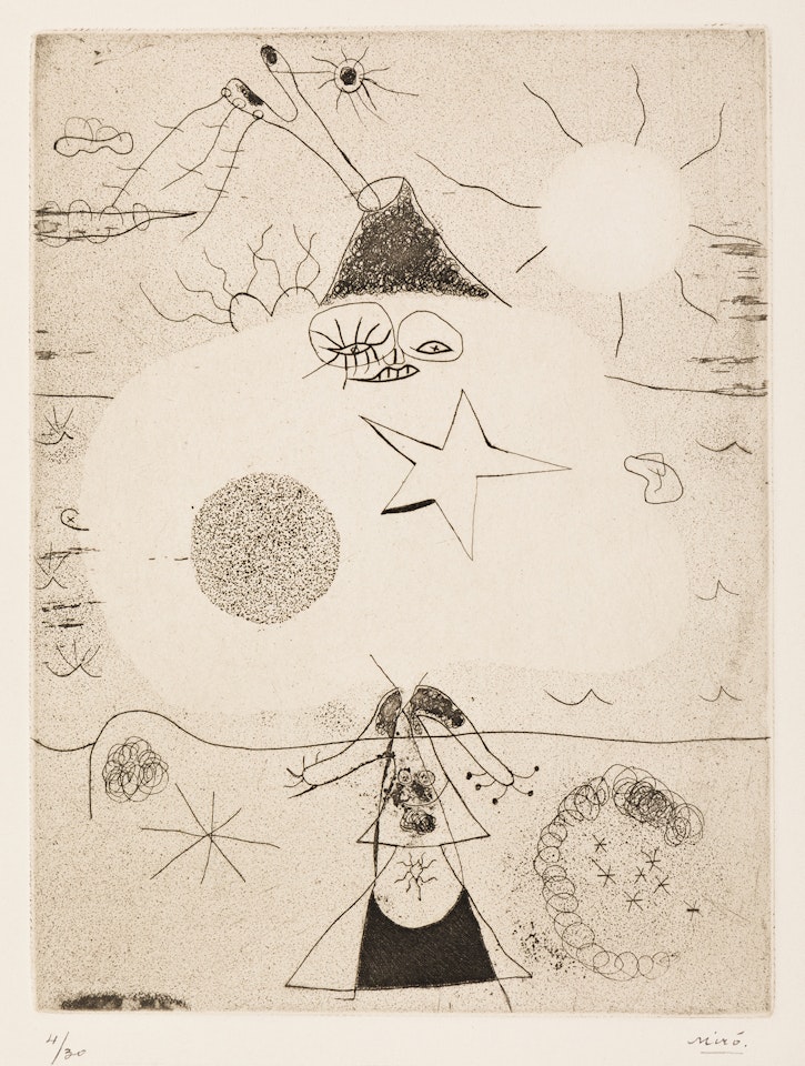 Femme et Volcan by Joan Miró