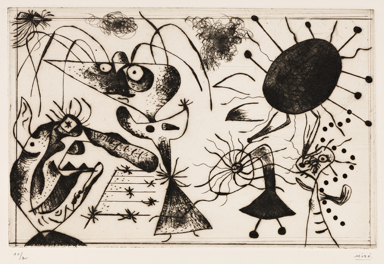 Série Noire et Rouge by Joan Miró