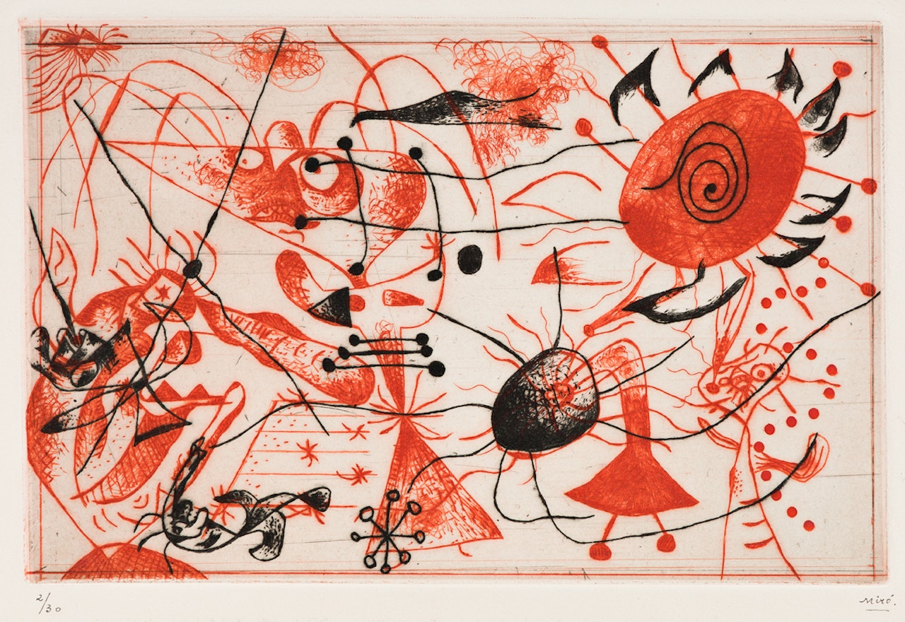 Série Noire et Rouge by Joan Miró