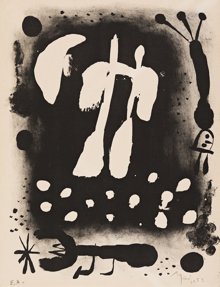 Catalogue de l'exposition 'Recent paintings 1953' a` l'occasion du 60e anniversaire de l'artiste by Joan Miró
