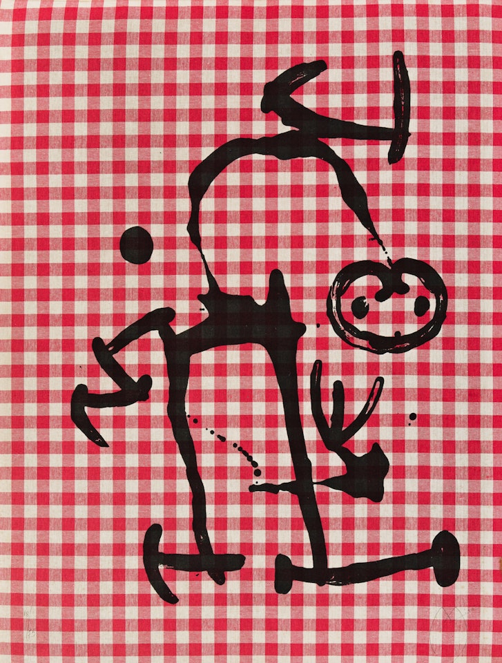 L'Illêtre aux Carreaux rouges by Joan Miró