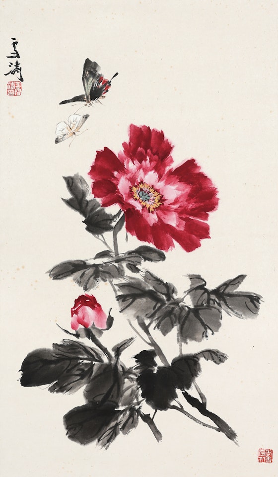 BUTTERFLIES AND FLOWERS by Wang Xuetao