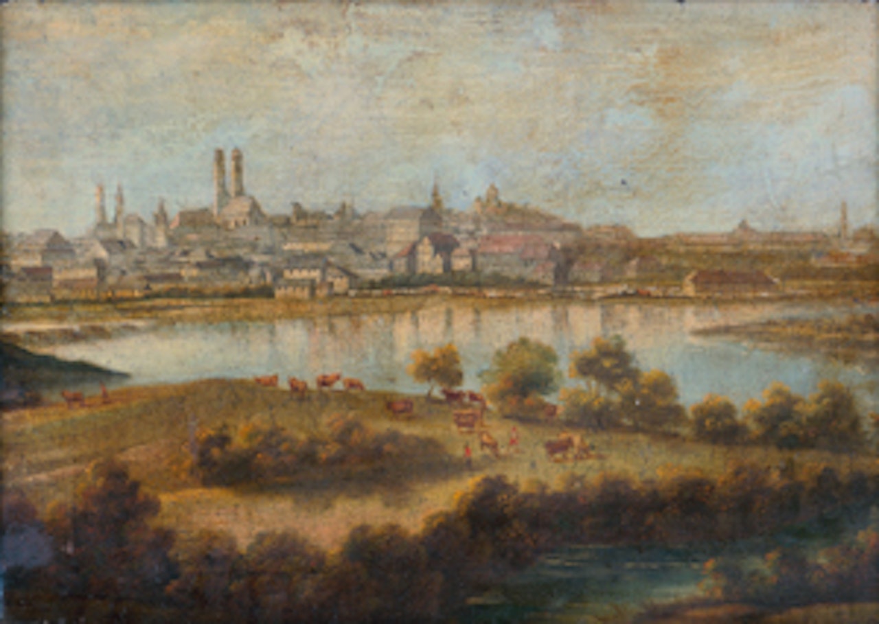 Blick auf München vom östlichen Isarhochufer by German School