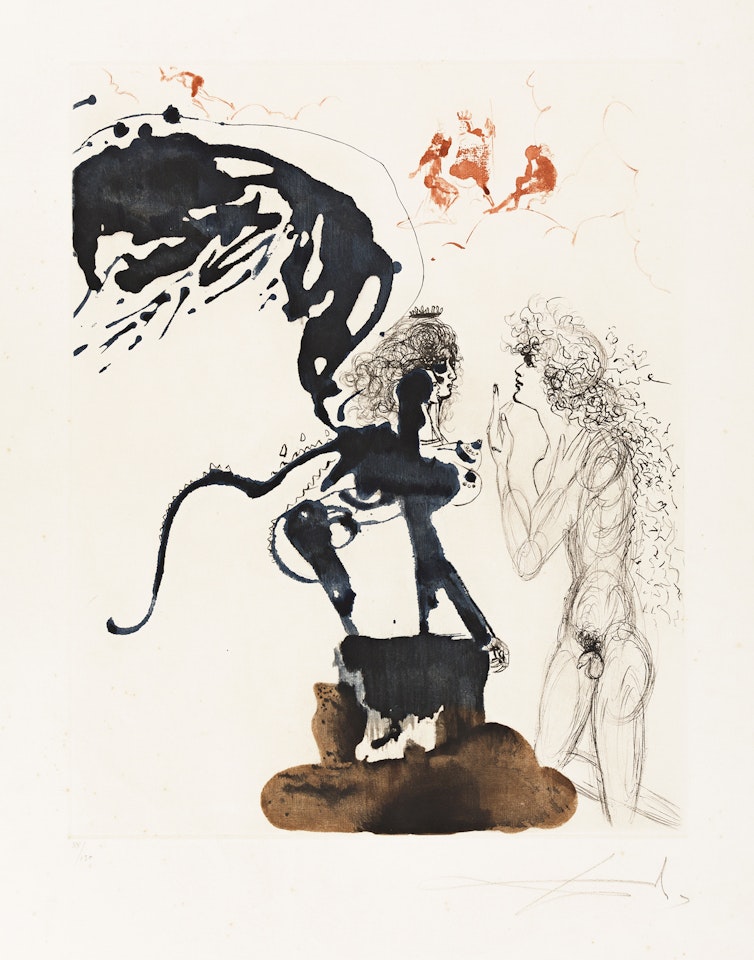 Oedipe et le Sphinx by Salvador Dali