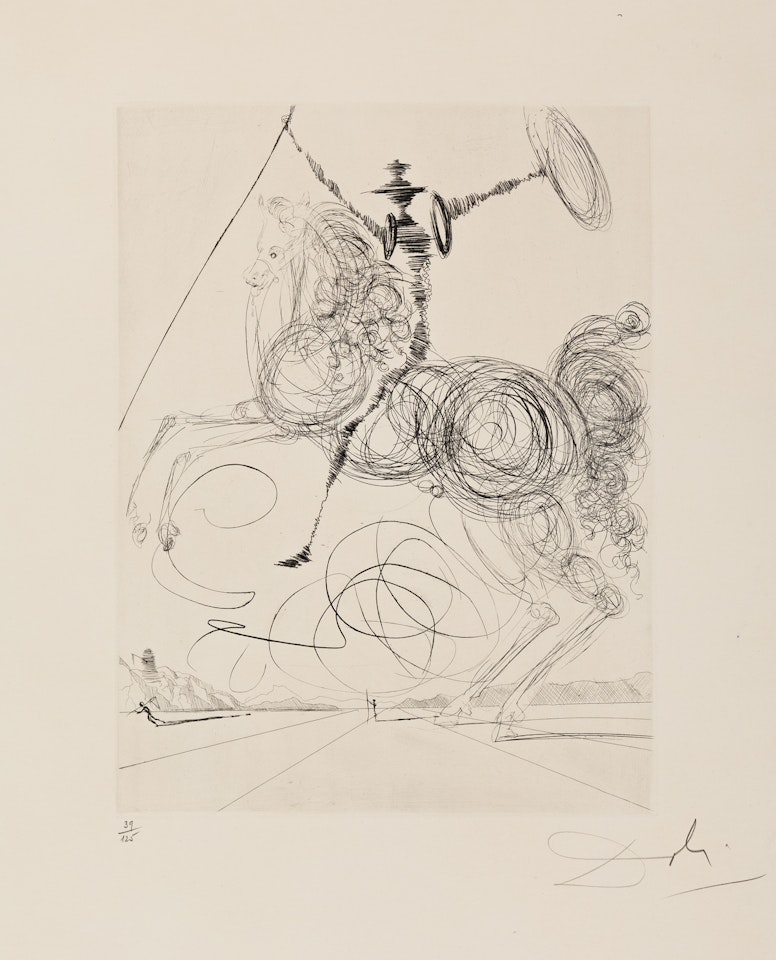 Don Quichotte (Horseman) by Salvador Dali