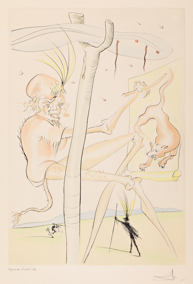 Le Singe et le Léopard by Salvador Dali