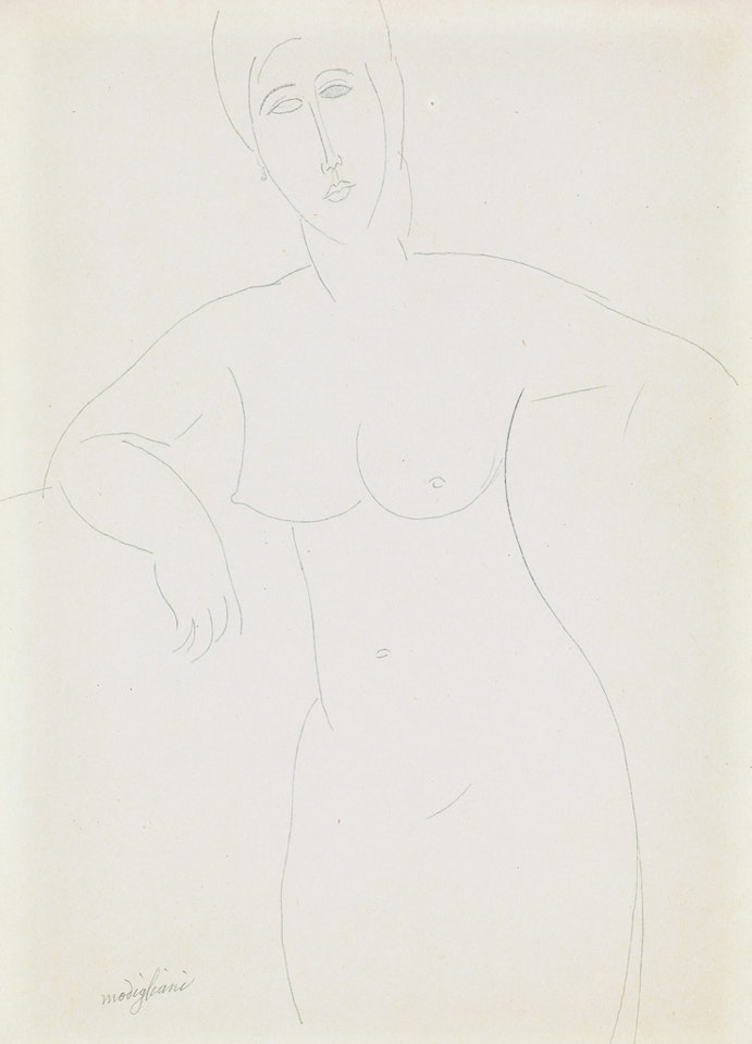 Femme nue, trois quarts, debout by Amedeo Modigliani