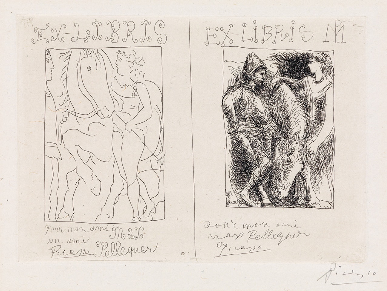 Deux Ex-Libris by Pablo Picasso