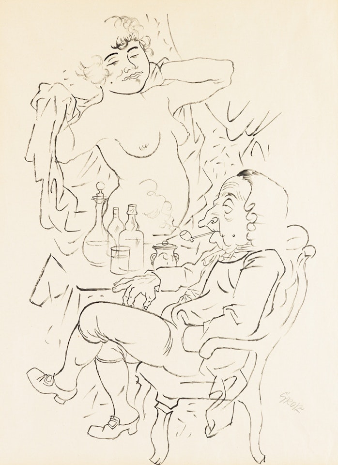 Lady Hamilton and Sir William Hamilton by George Grosz