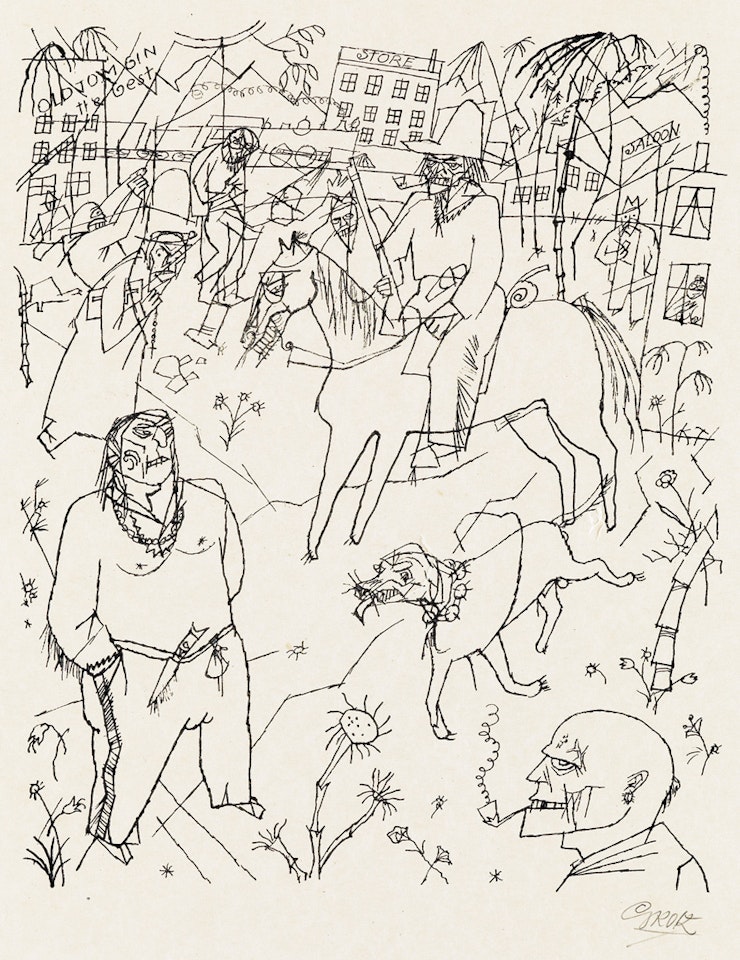 Texasbild für meinen Freund Chingachgook by George Grosz