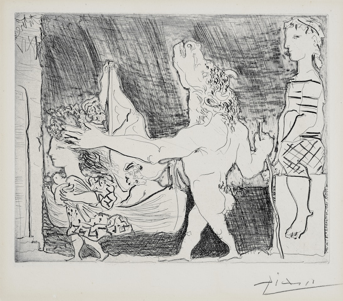 Minotaure aveugle guidé par une Fillette, II, from La Suite Vollard by Pablo Picasso