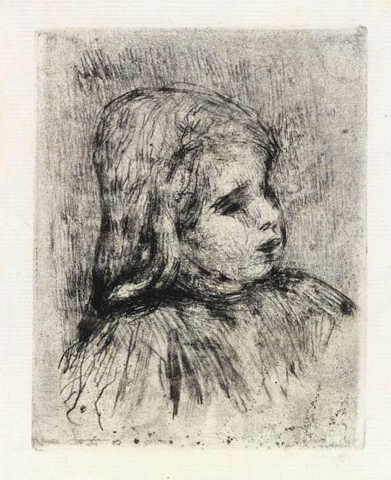 Claude Renoir, de trois-quarts a droite. by Pierre-Auguste Renoir
