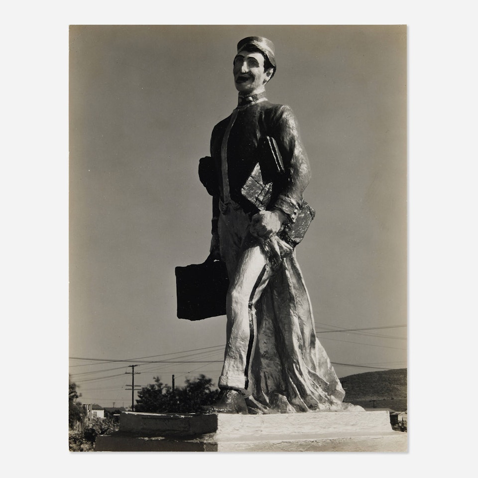 Los Angeles Monument (Bellboy, San Fernando Road) by Edward Weston
