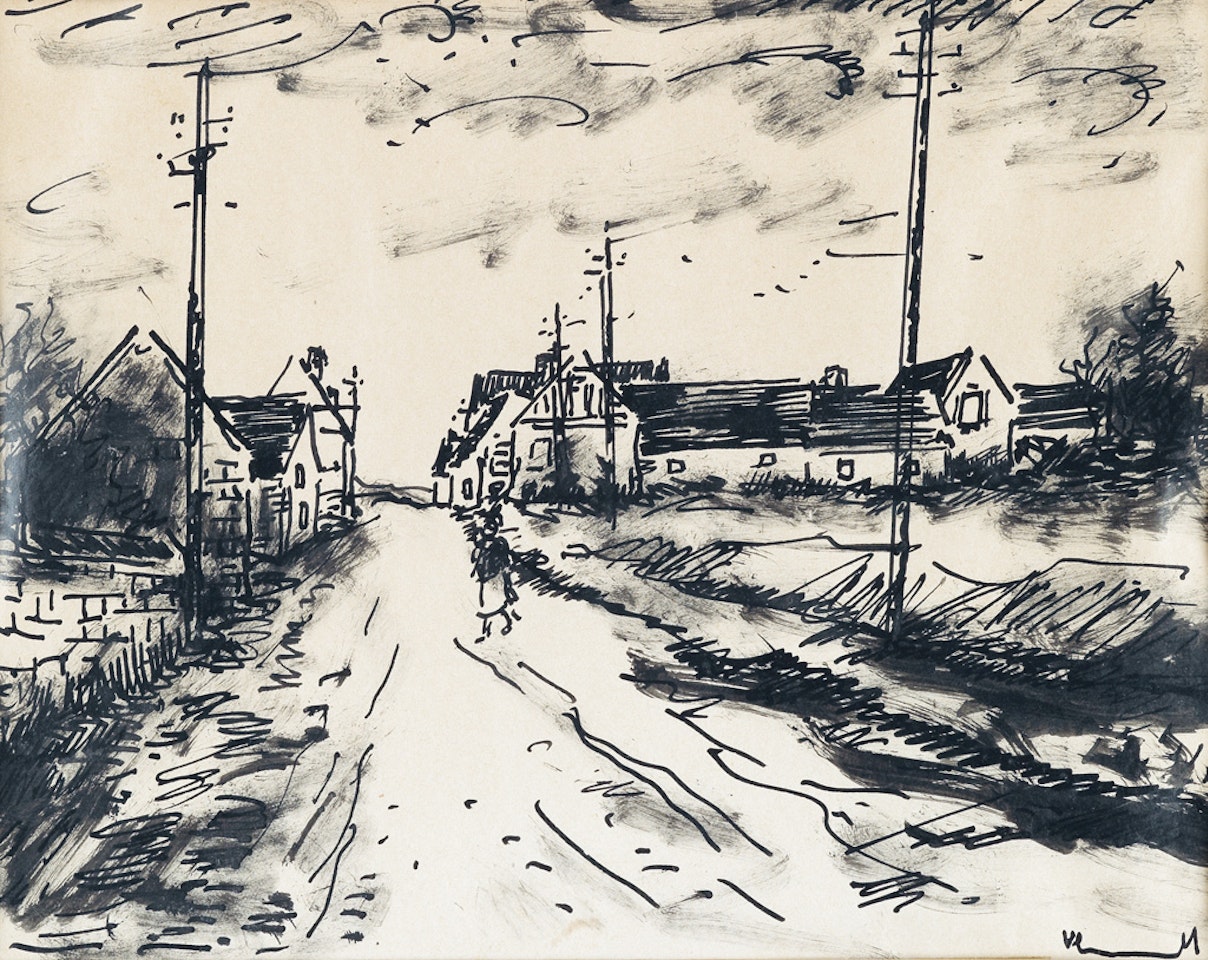 Three landscape drawings by Maurice de Vlaminck
