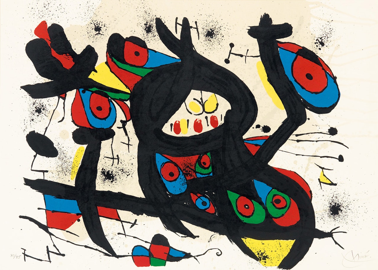 Lithographie pour l'Exposition Miró au Casino de Knokke-le-Zoute by Joan Miró