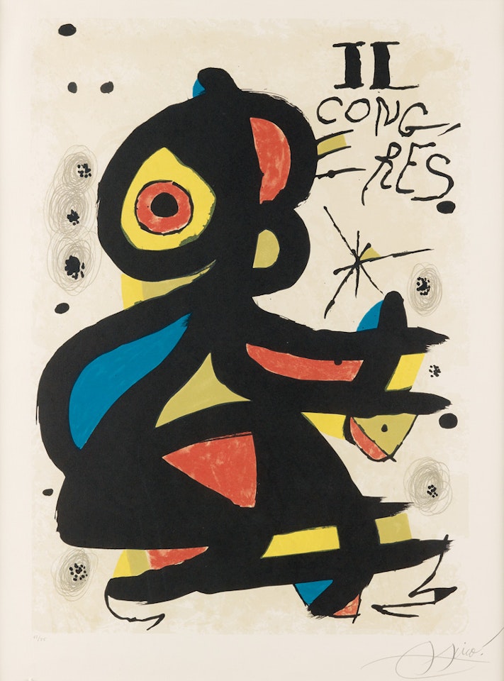 Poster for II Congrés de Pediatres de Llengua Catalana by Joan Miró