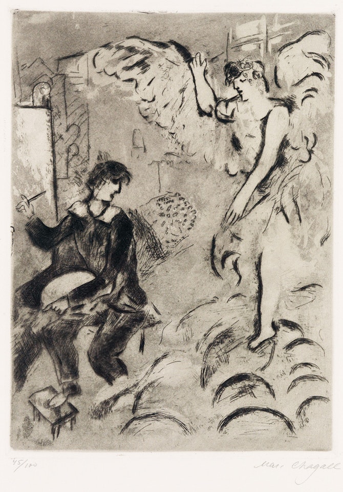 L'Apparition, I by Marc Chagall