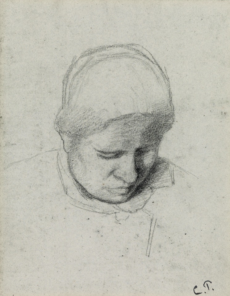 Tête de femme inclinée by Camille Pissarro