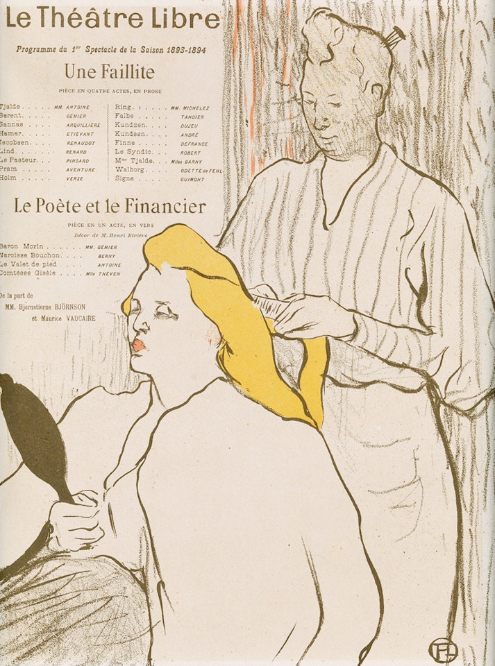 La Coiffure, Programme du Théâtre Libre by Henri de Toulouse-Lautrec