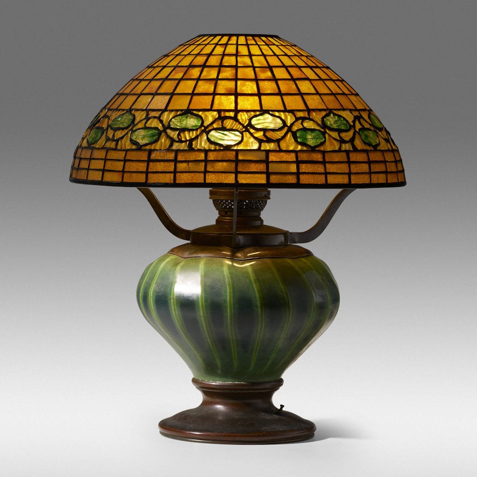 Rare Vine Border table lamp by Tiffany Studios