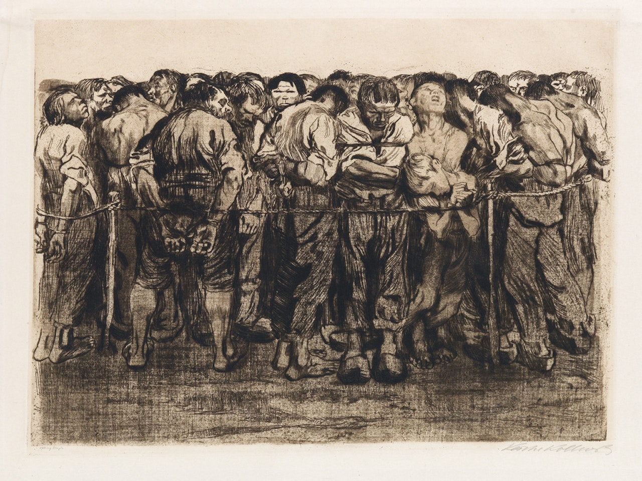 Die Gefangenen by Kathe Kollwitz