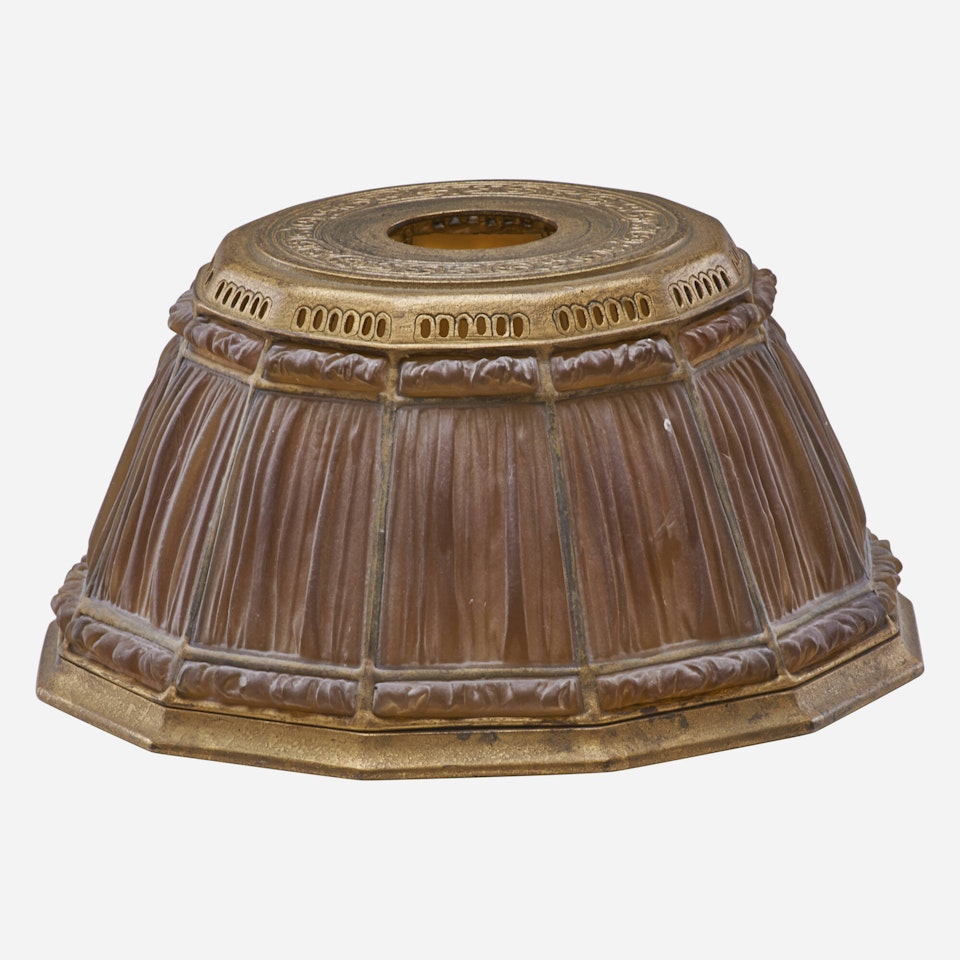 Linenfold lampshade by Tiffany Studios