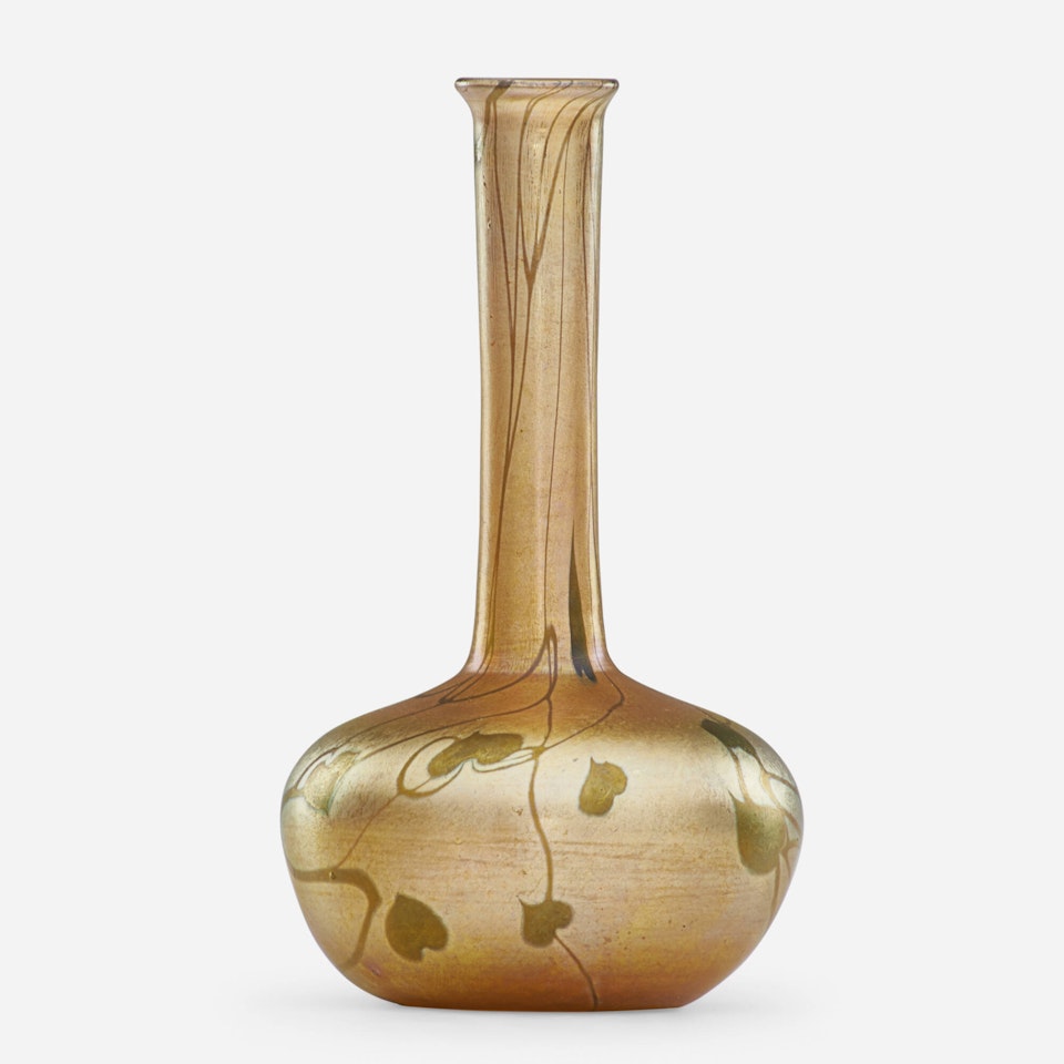 Gold Favrile cabinet vessel by Tiffany Studios