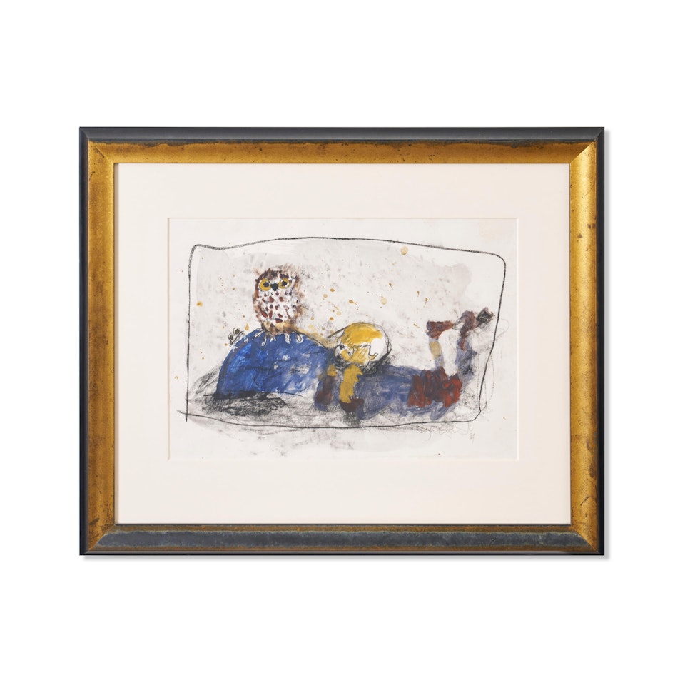 Boy and Owl by John Olsen