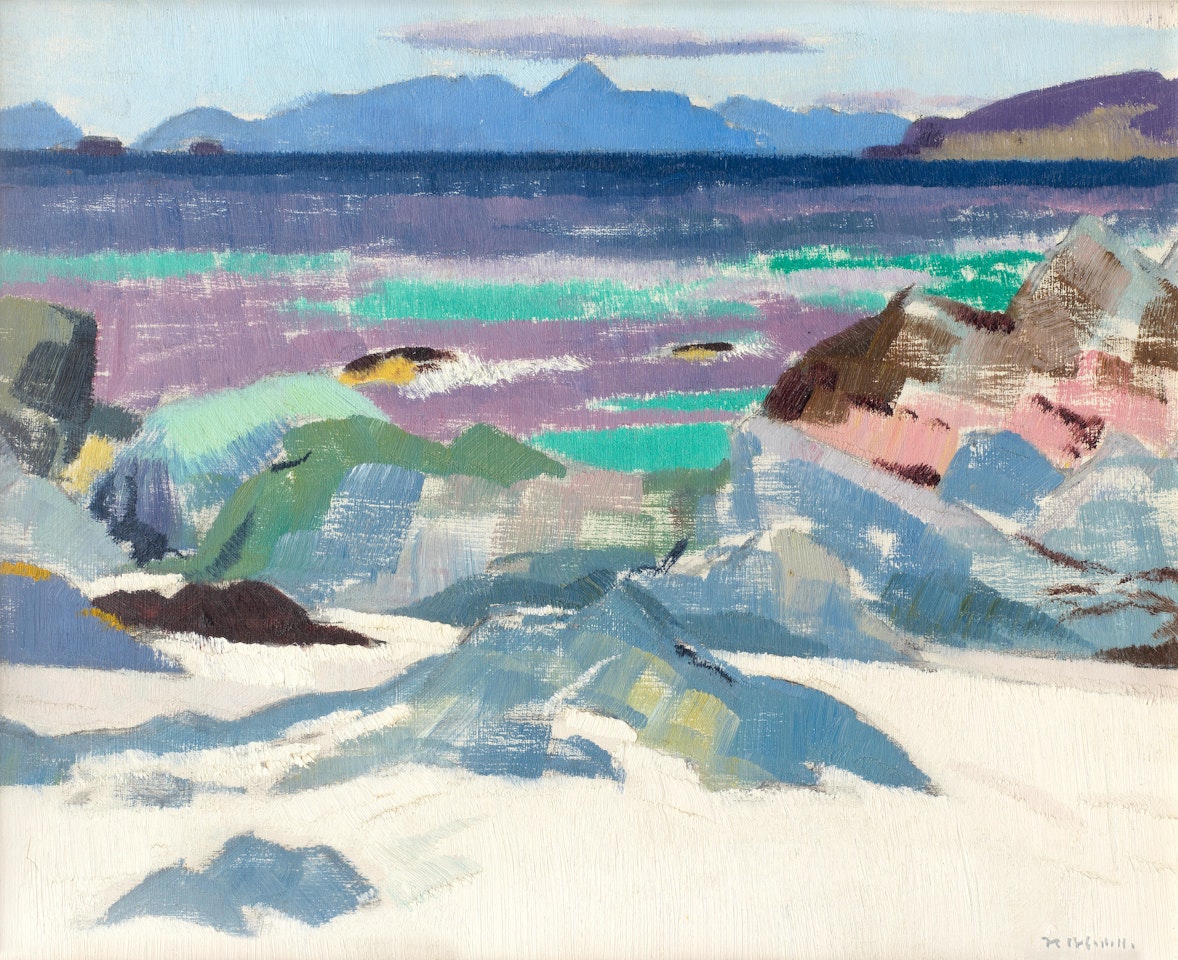 The Island of Rhum, from Iona by Francis Campbell Boileau Cadell