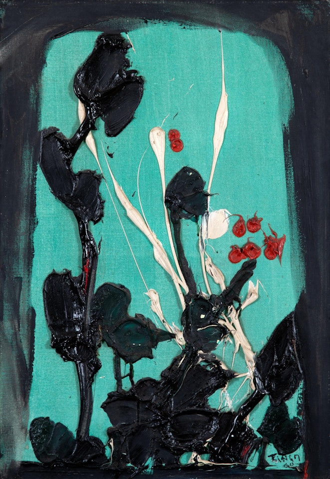 Fleurs sur fond vert by Thanos Tsingos