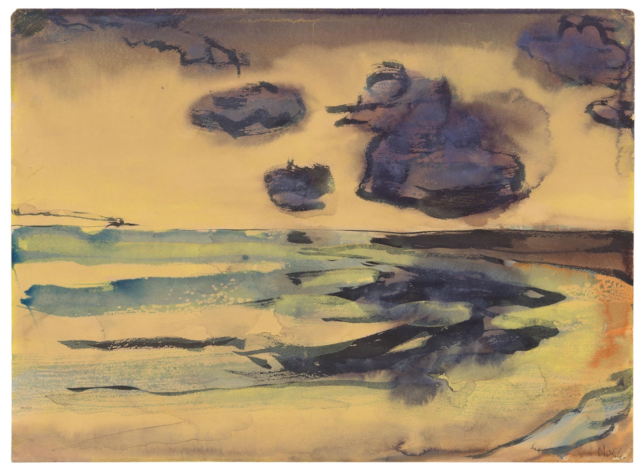 Marschlandschaft mit See und Abendwolken by Emil Nolde