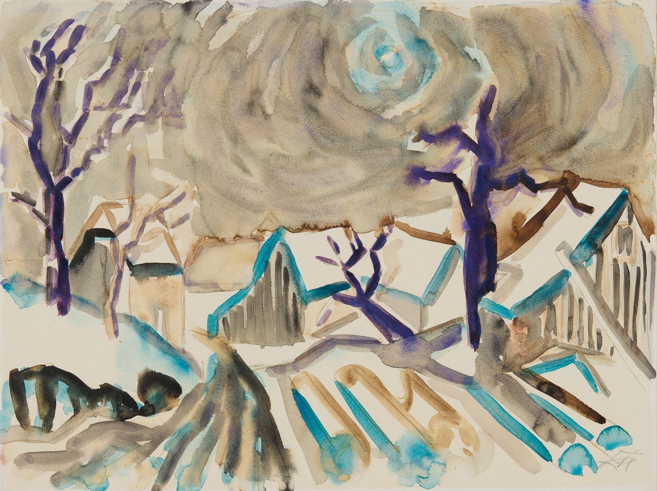 Winterliches Dorf by Otto Dix